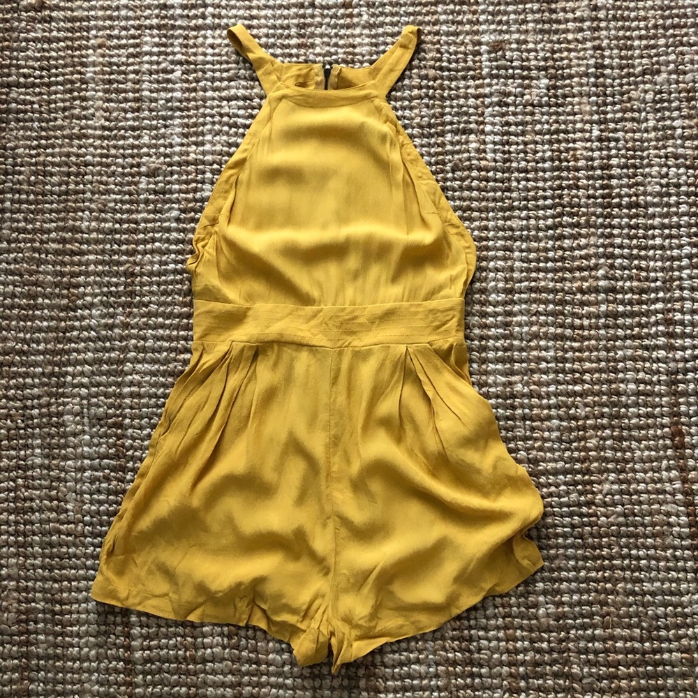 Yellow Halter Top Romper